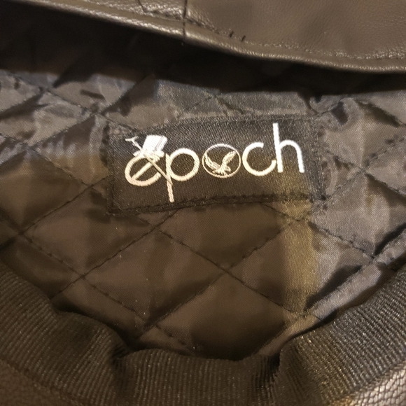 Epoch Faux Leather Newsboys Hat Black size Large - Picture 2 of 6